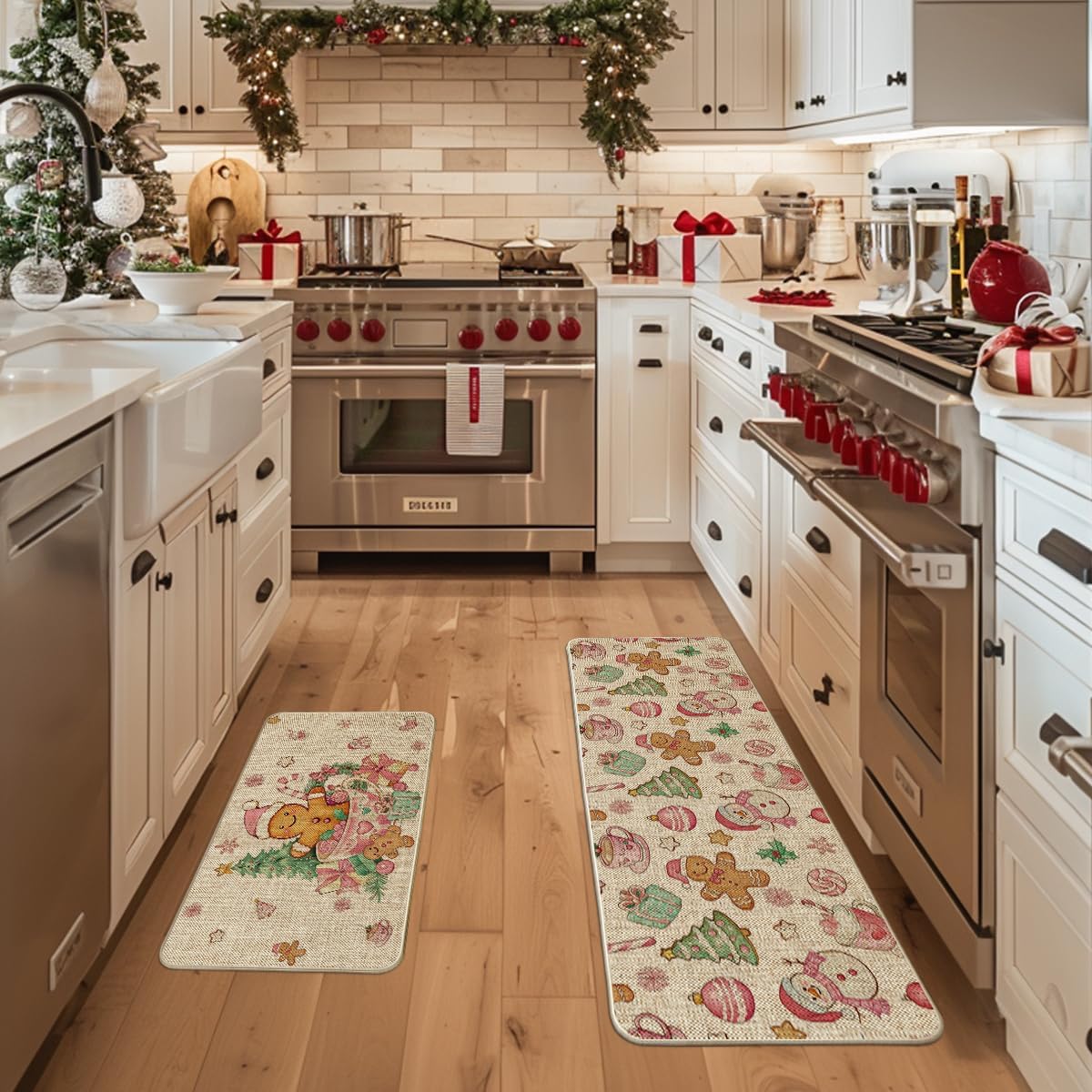 2 Tapetes Navidad 17x29 y 17x47pulg