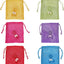 6 Pzas Bolsas Rectangulares Bordadas para Boda Dulces