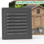 Rejilla ventilación gallinero 6x6pulg malla integrada negro