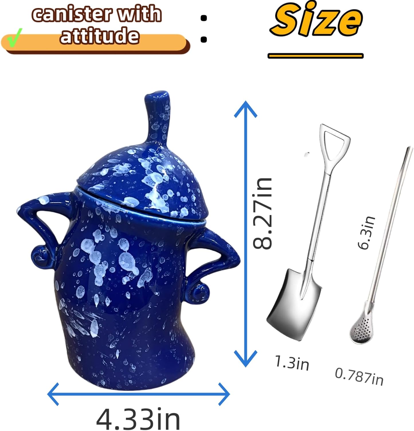 Recipiente cerámica Sassy 28oz café té especias