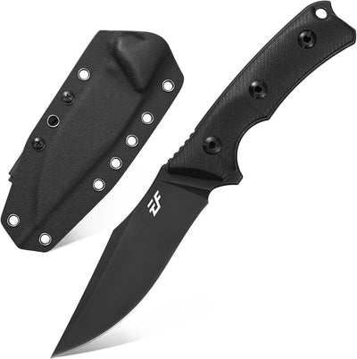 Cuchillo fijo hoja 14c28n titanio negro mango G10 EDC