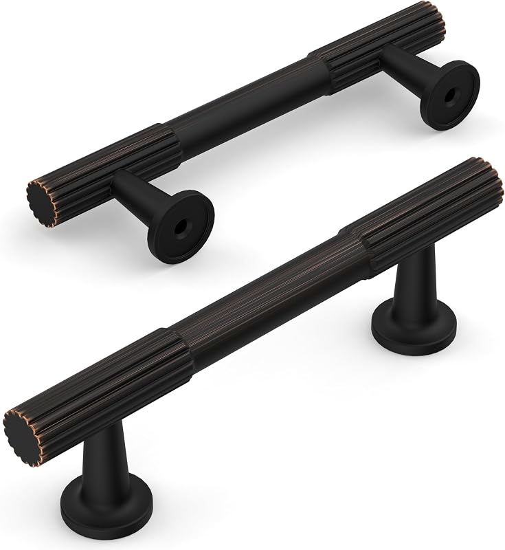 10 Tiradores Bronce Aceitado 3pulg para Armarios Cocina