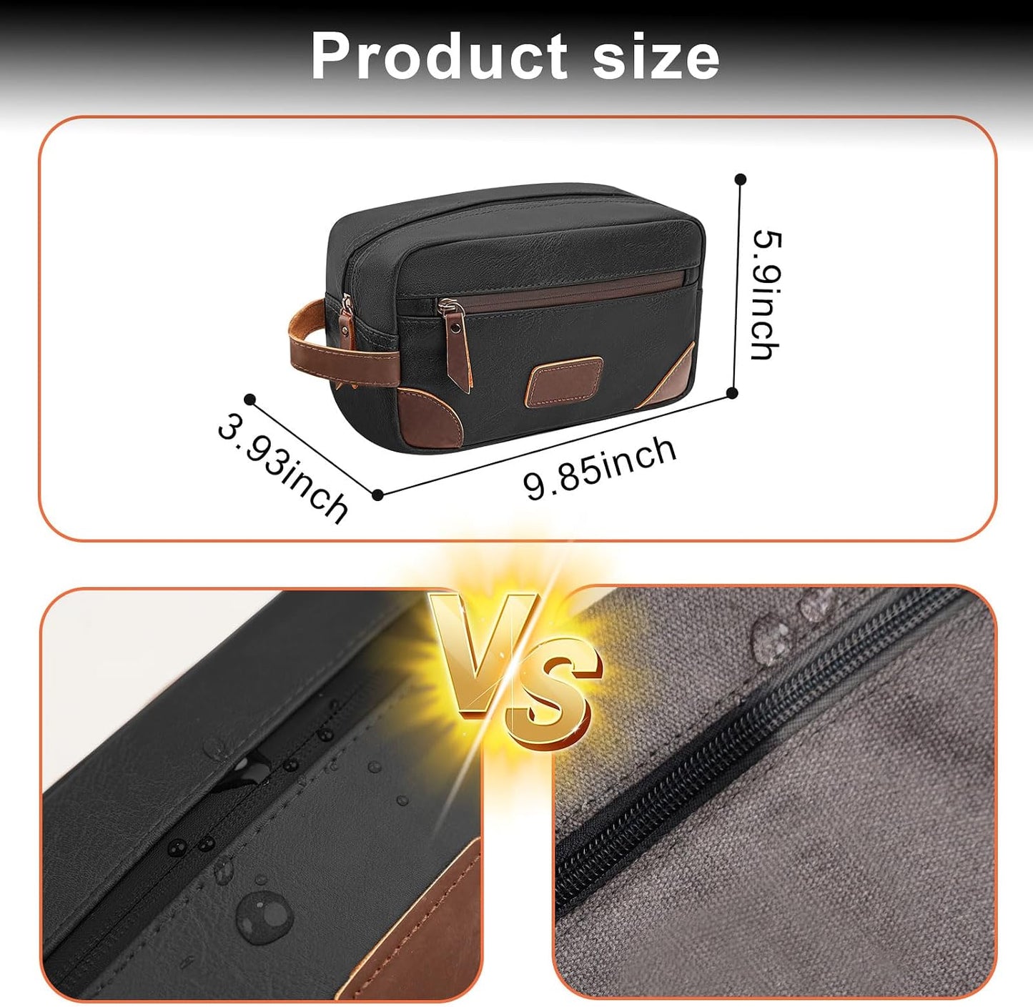 Neceser viaje hombre organizador 2 bolsillos impermeable