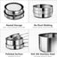 Set 4 Ollas Acero Inox 18/8 para Camping y Picnic