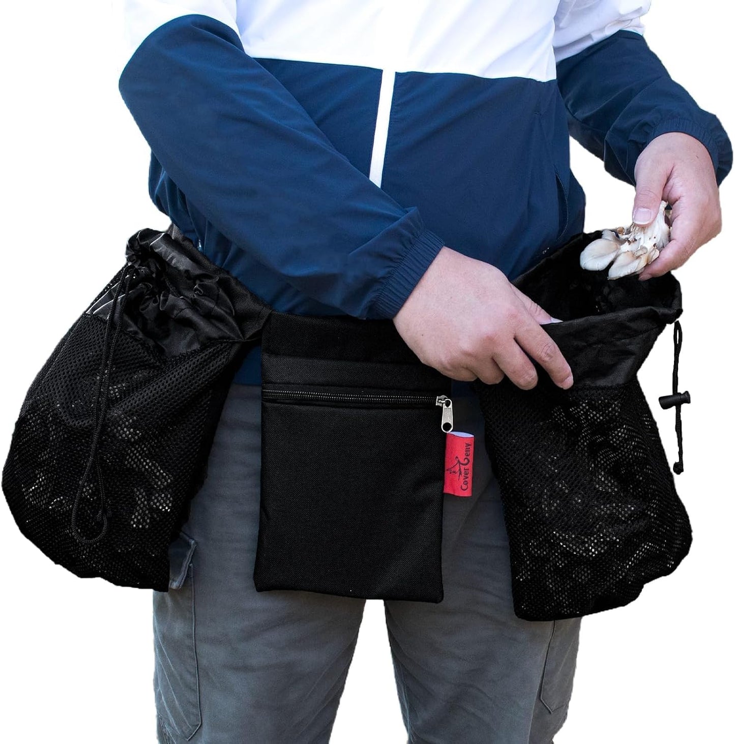 Bolsa forraje hongos ajustable 2 bolsas malla al aire libre
