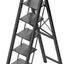Escalera aluminio 6 escalones plegable negro 330lb