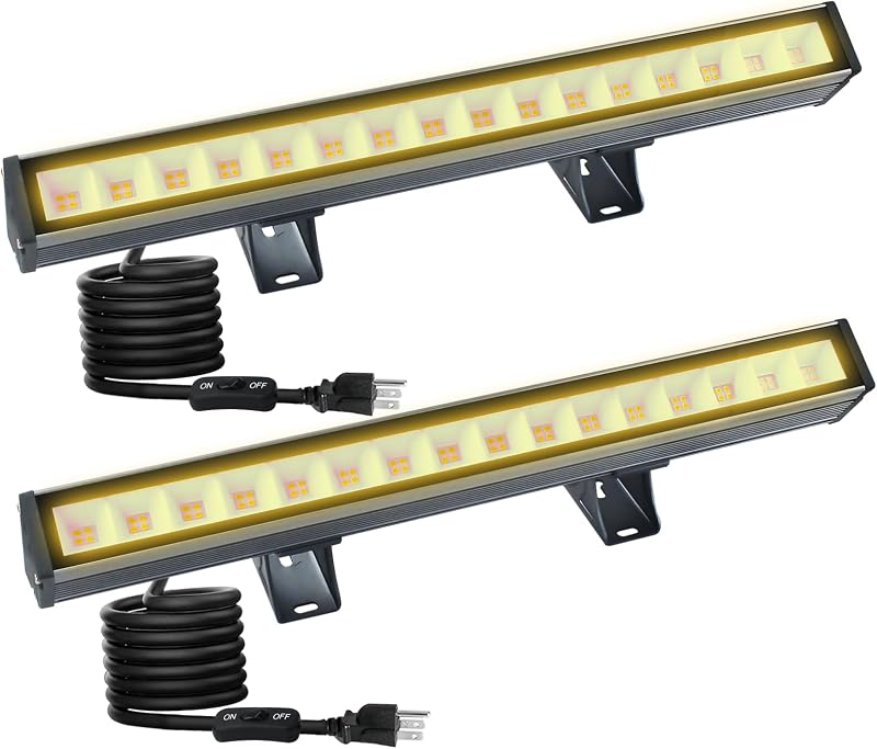 2 Luces Blancas Cálidas 17" IP66 Exteriores 3000K