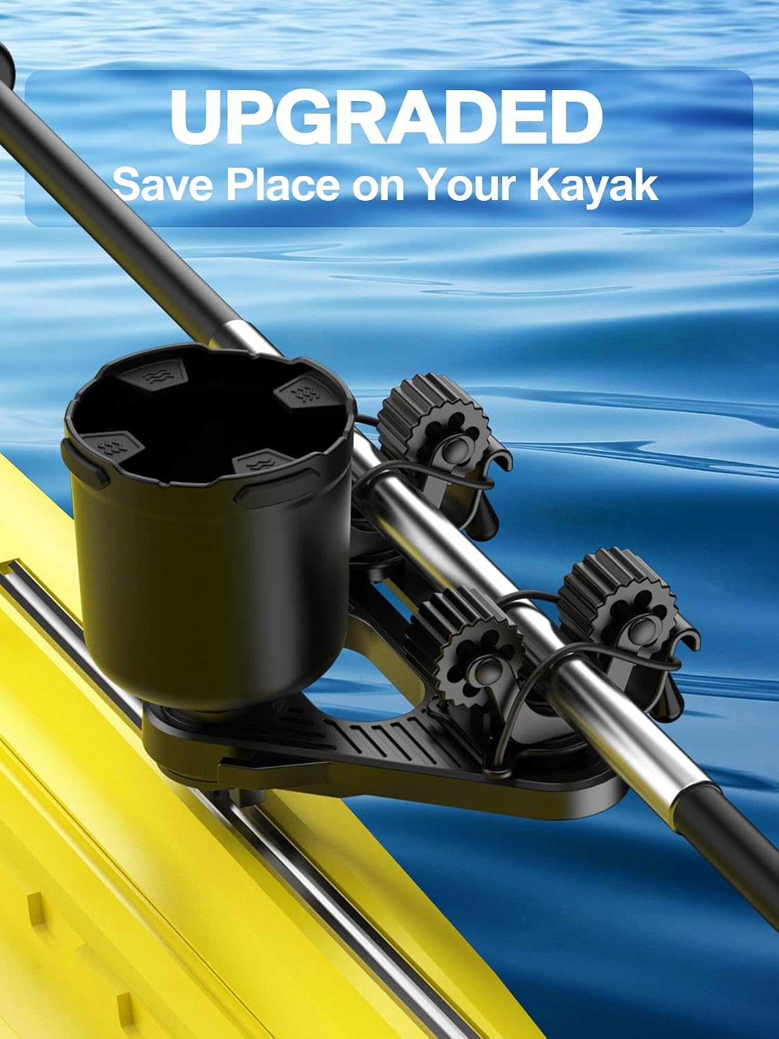 Soporte remo kayak doble con anclajes para pesca