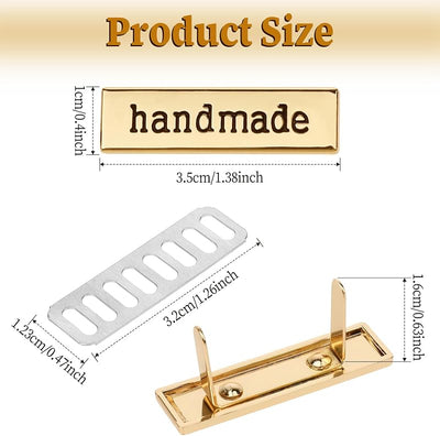 12 Etiquetas Metal Hechas a Mano para Manualidades y Regalos