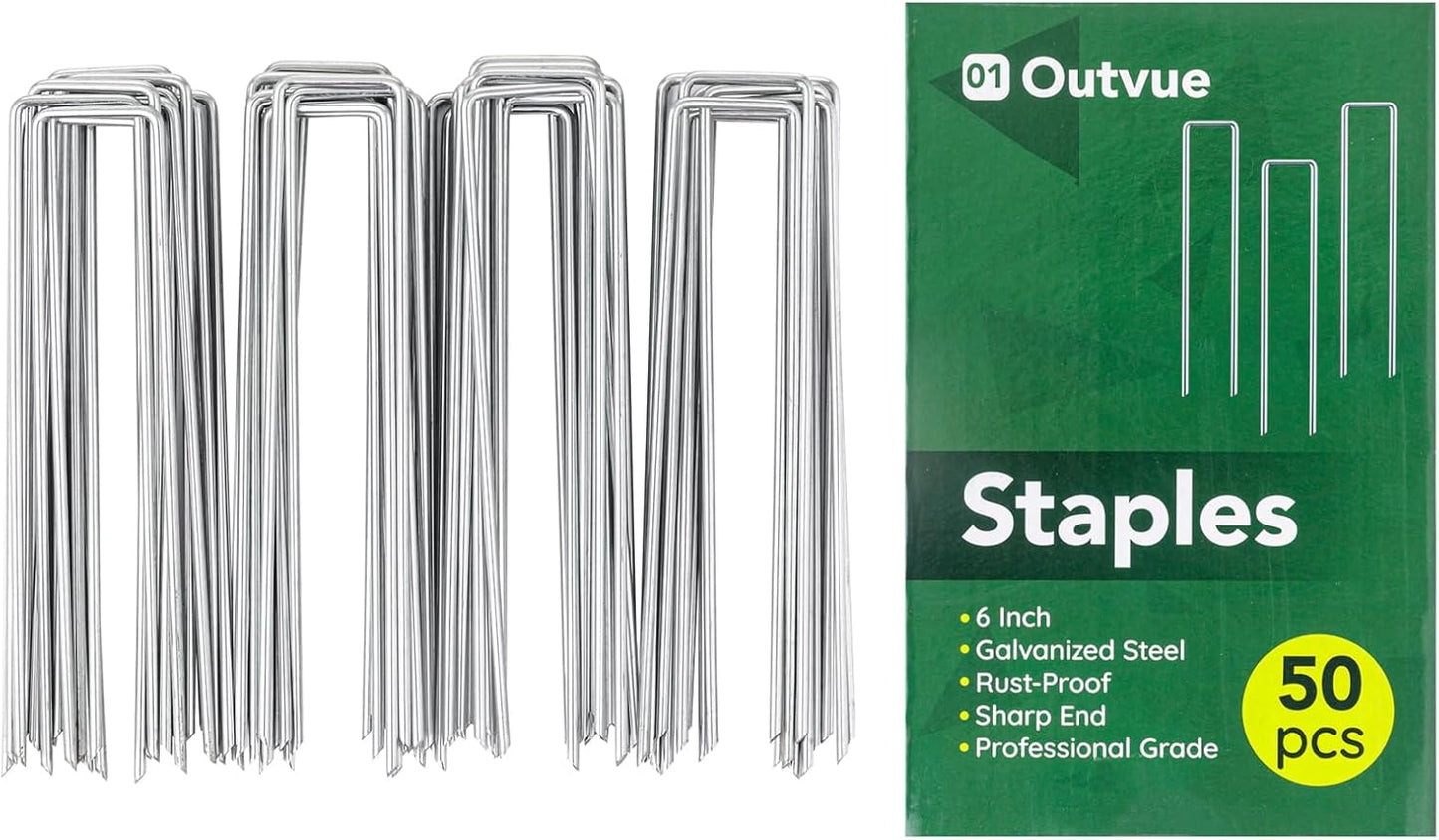 50 Estacas 6pulg Galvanizadas Jardín y Tienda