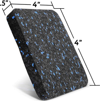 Protectores suelo goma 4x4" set 6 antivibración