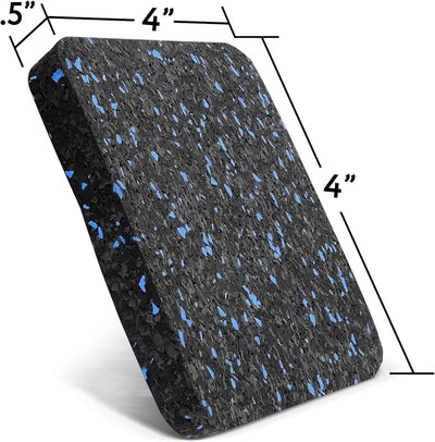 Protectores suelo goma 4x4" set 6 antivibración