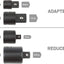Set 4 Pzas Adaptador Impacto 1/4 3/8 1/2"