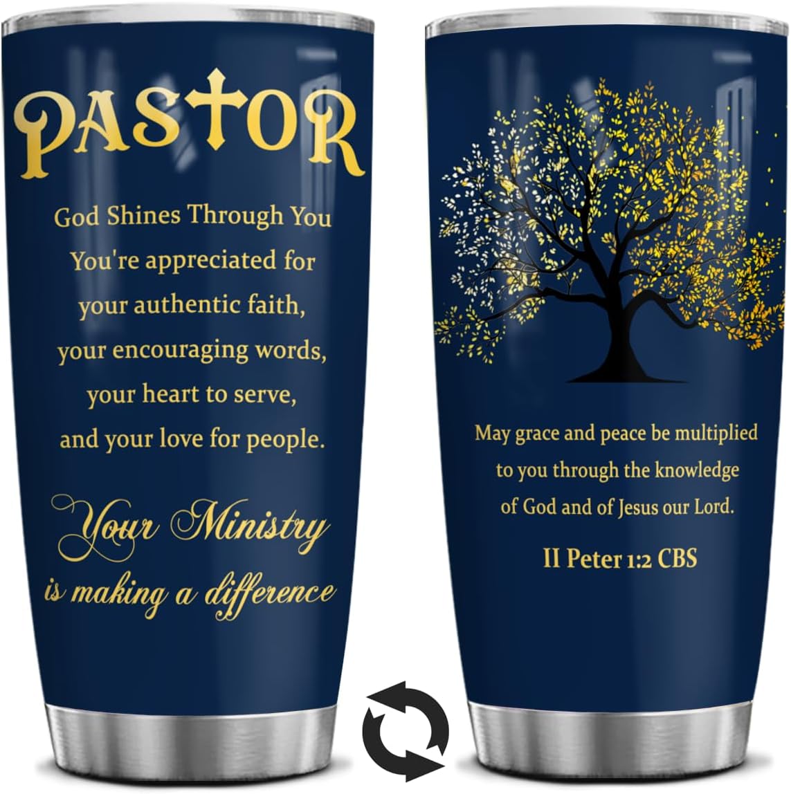 Vaso 20oz regalo pastoral bautismo cristiano