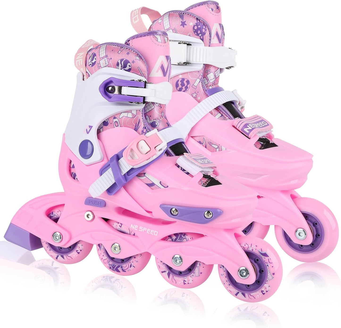 Patines Inline Ajustables para Niños con Luces y Protección