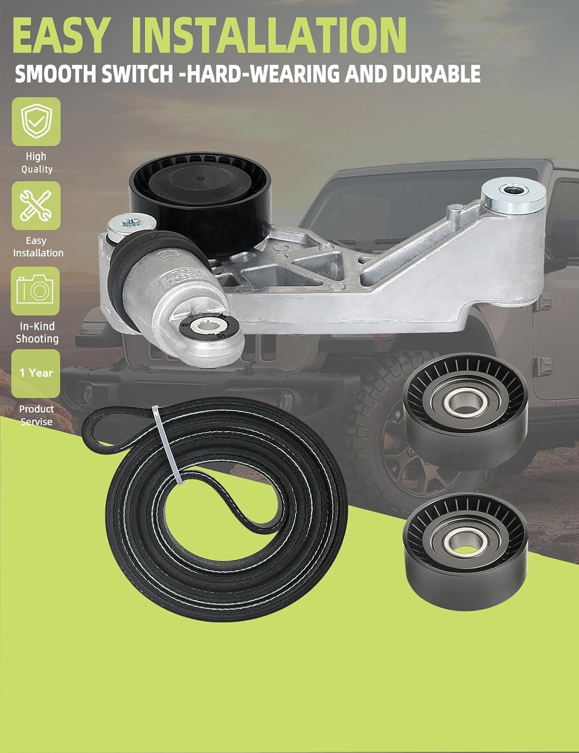 Kit correa transmisión tensor poleas comp Jeep Wrangler