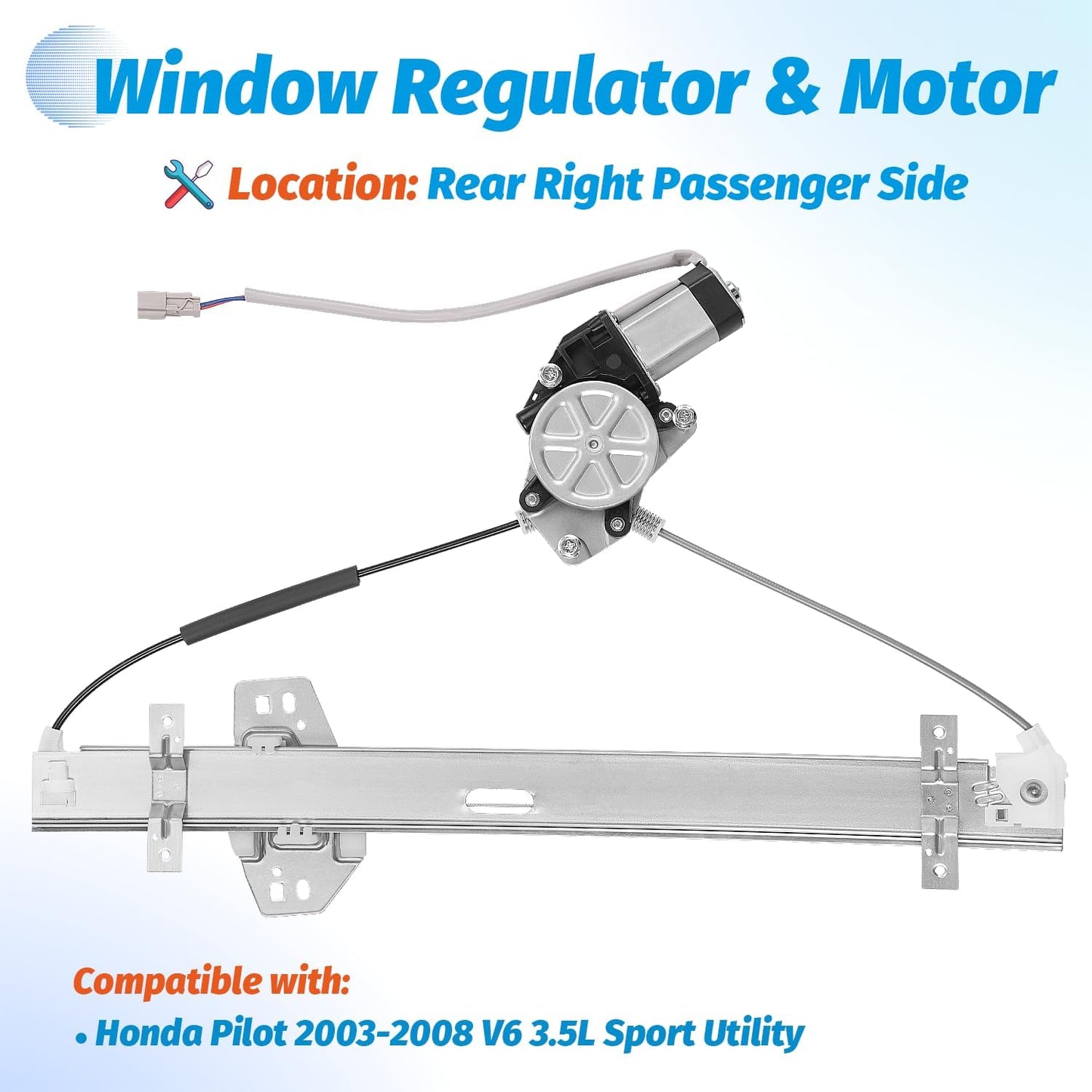 Elevalunas eléctrico trasero derecho Honda Pilot 748-513