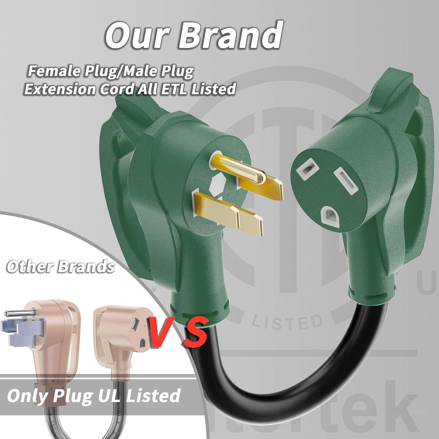 Adaptador enchufe RV 12" 50A a 30A NEMA 14-50P a TT-30R