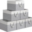 6 Cajas Almacenamiento Cesta Plegable Gris Rómbico