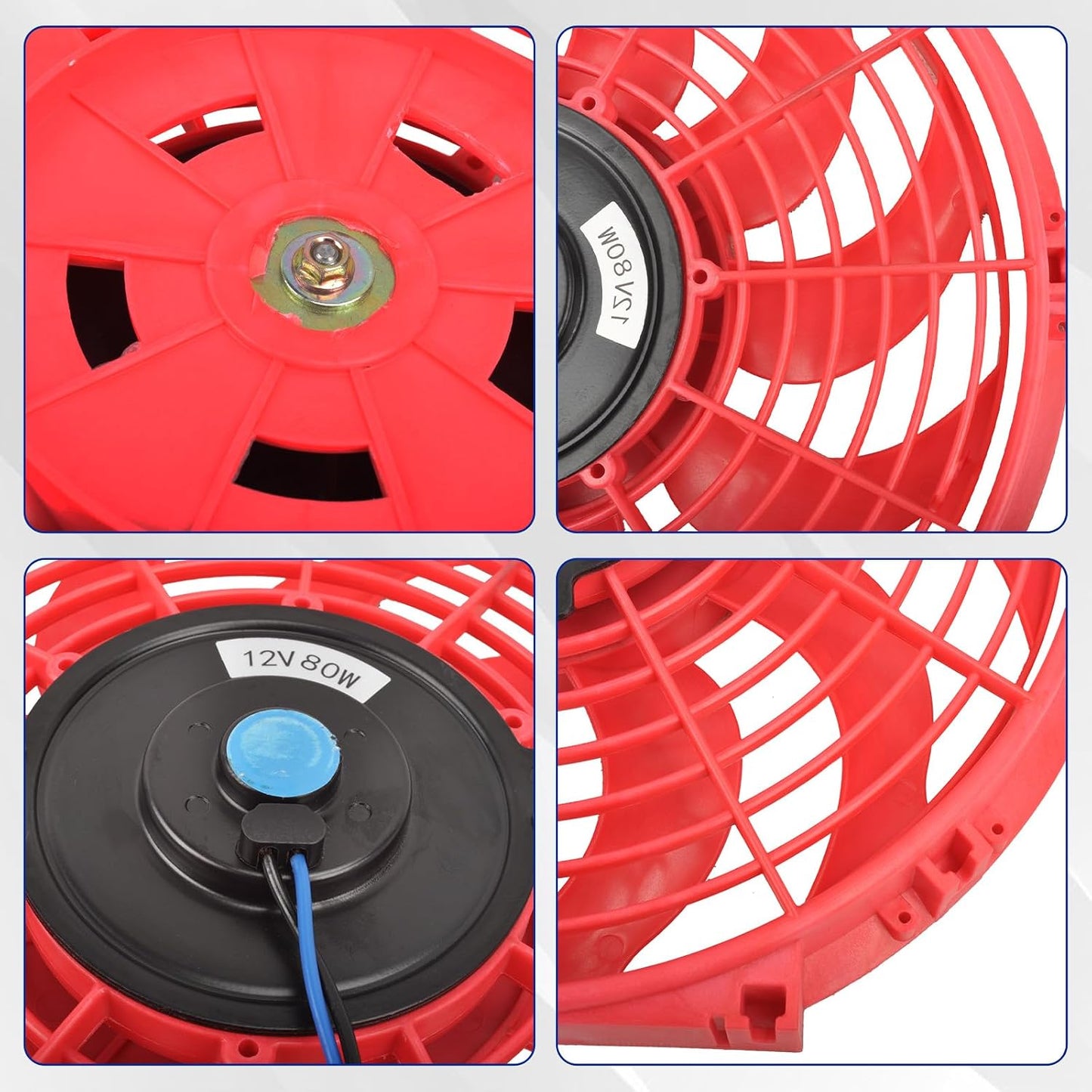 Kit ventilador radiador eléctrico 12" 12V 80W