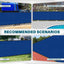 Pantalla privacidad valla 5x12ft malla cortavientos azul