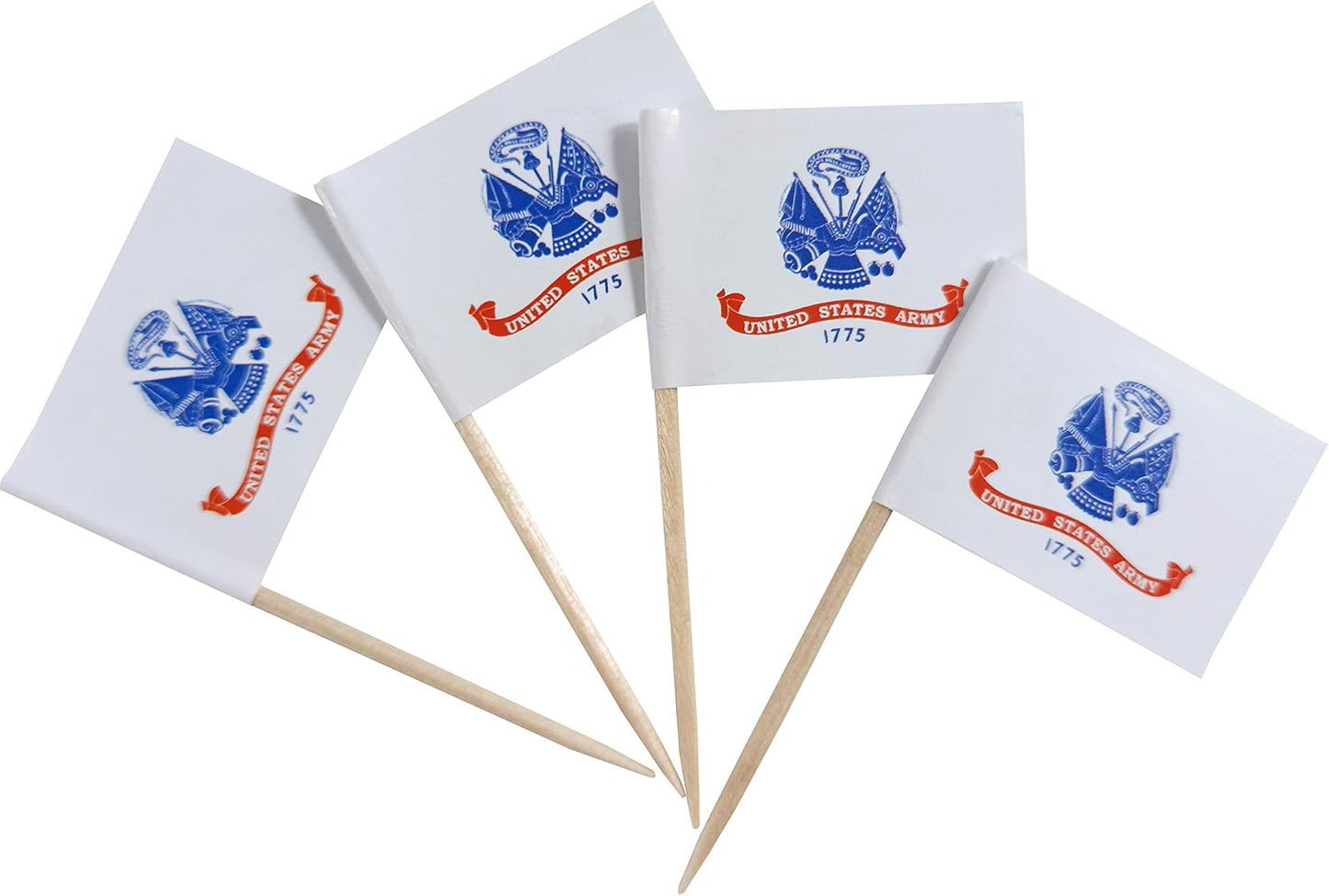 Bandera palillo dientes ejército 1775 mini cupcakes 200 pzas