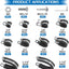 Set 10 abrazaderas cable acero inox 304 goma 1/4-1-1/2