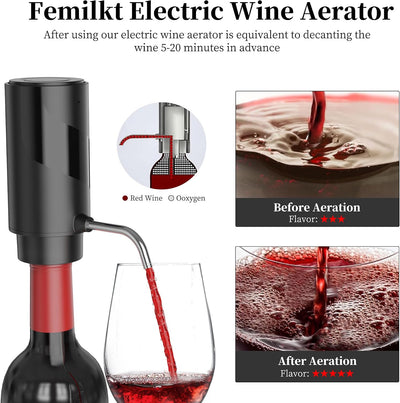 Vertedor aireador vino recargable USB dispensador automático