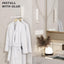Estante secado plegable puerta portátil 2 pzas blanco