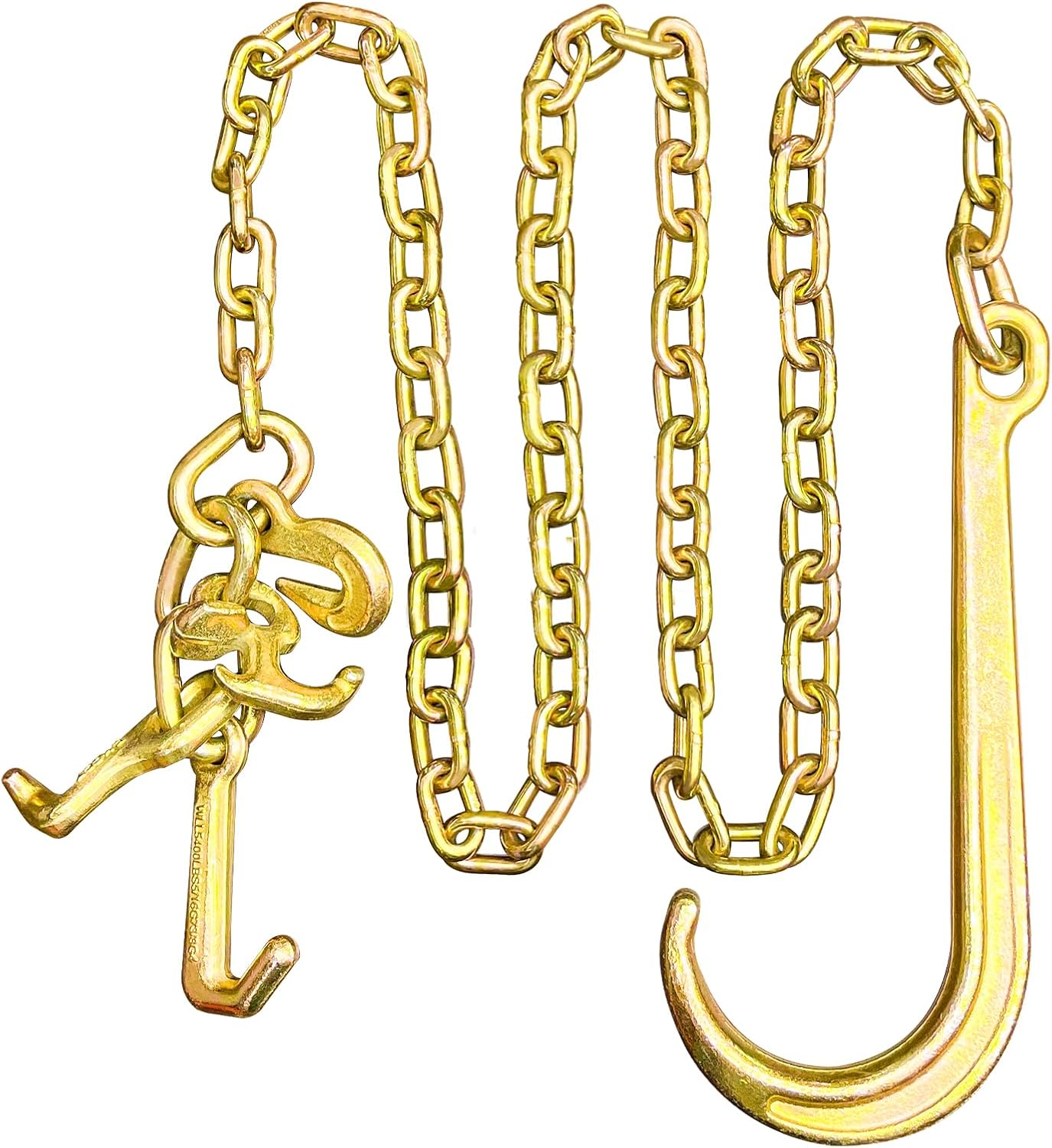 Cadena remolque 5/16" x8ft con gancho J 15" RTJ 18800lb