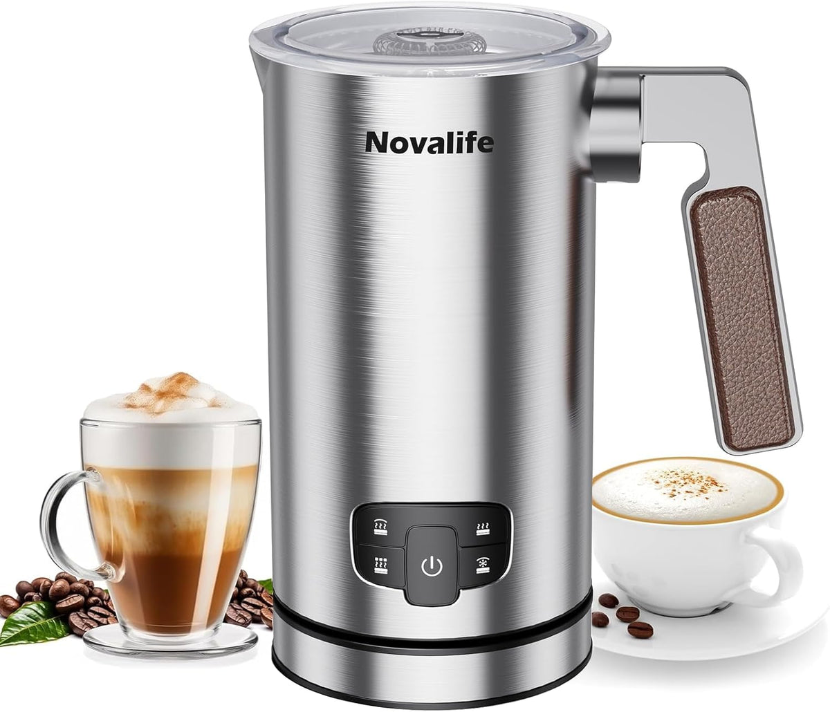 Espumador de leche Novalife 4 en 1 con vaporizador y batidores
