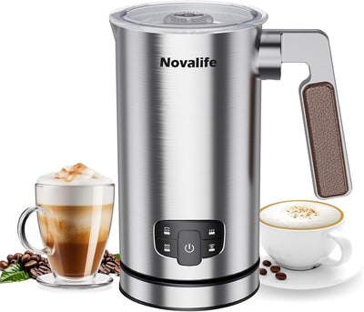 Espumador de leche Novalife 4 en 1 con vaporizador y batidores