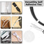 Kit organizador cables 2 fundas 41 clips autoadhesivos 10 rollos bridas reutilizables