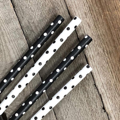 Pajitas papel lunares 7.75pulg paquete 50