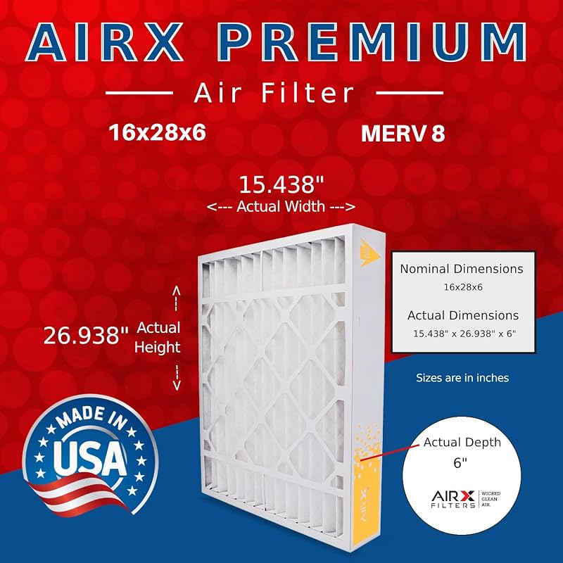Filtro horno MERV 8 16x28x6 comp Aprilaire 401 set 2