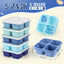 5 Cajas Aperitivos 4 Compartimentos Reutilizables Azul