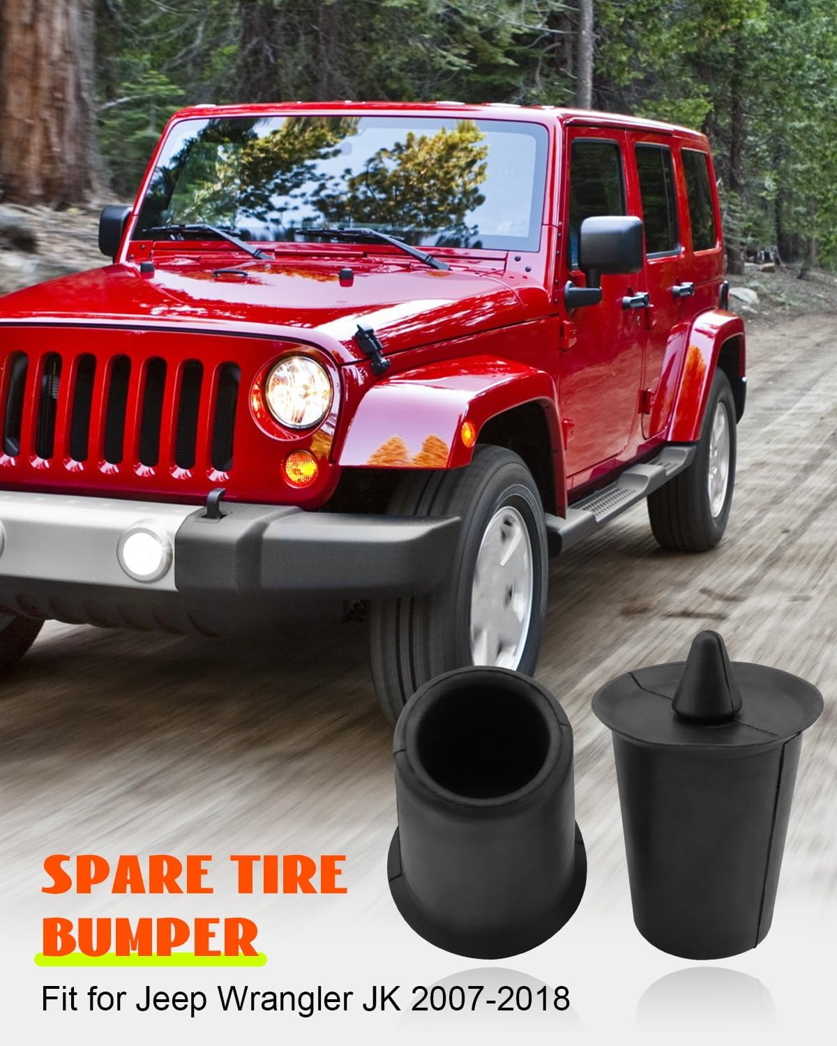 Tope parachoques puerta trasera Jeep Wrangler JK
