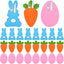 24 soportes de fieltro para cubiertos de Pascua y decoración de huevos
