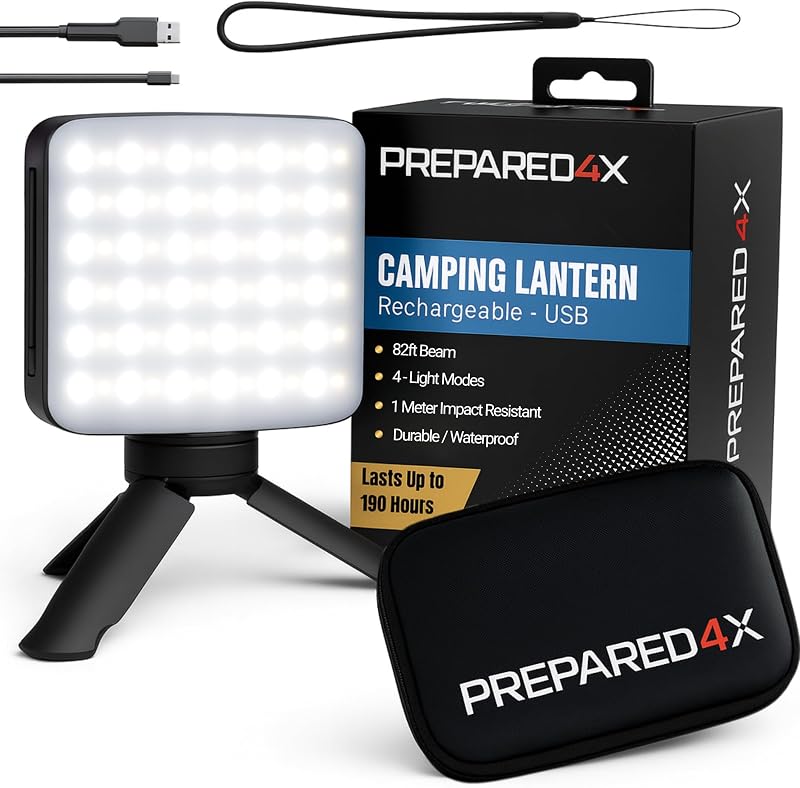 Linterna colgante USB-C luz ajustable campamento senderismo