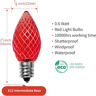 Bombillas LED C7 E12 repuesto Navidad interior exterior