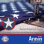 Bandera USA poliéster 8x12ft color blanco