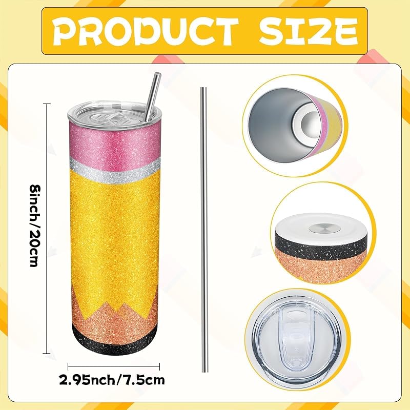 Vaso acero inox purpurina 20oz regalo profesor