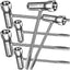 Set 4 herramientas repuesto motosierra llave T acero aleado