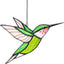 Colgantes vidrieras para colibrí atrapasoles cristal verde