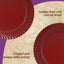Set 6 platos redondos 13pulg plástico navidad boda decoración