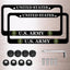 2 Marcos matrícula aluminio universal ejército EE.UU. negro