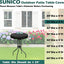Cubierta mesa redonda patio 24" impermeable UPF50