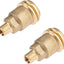 Adaptador manguera gas propano 1/4pulg latón paquete 2