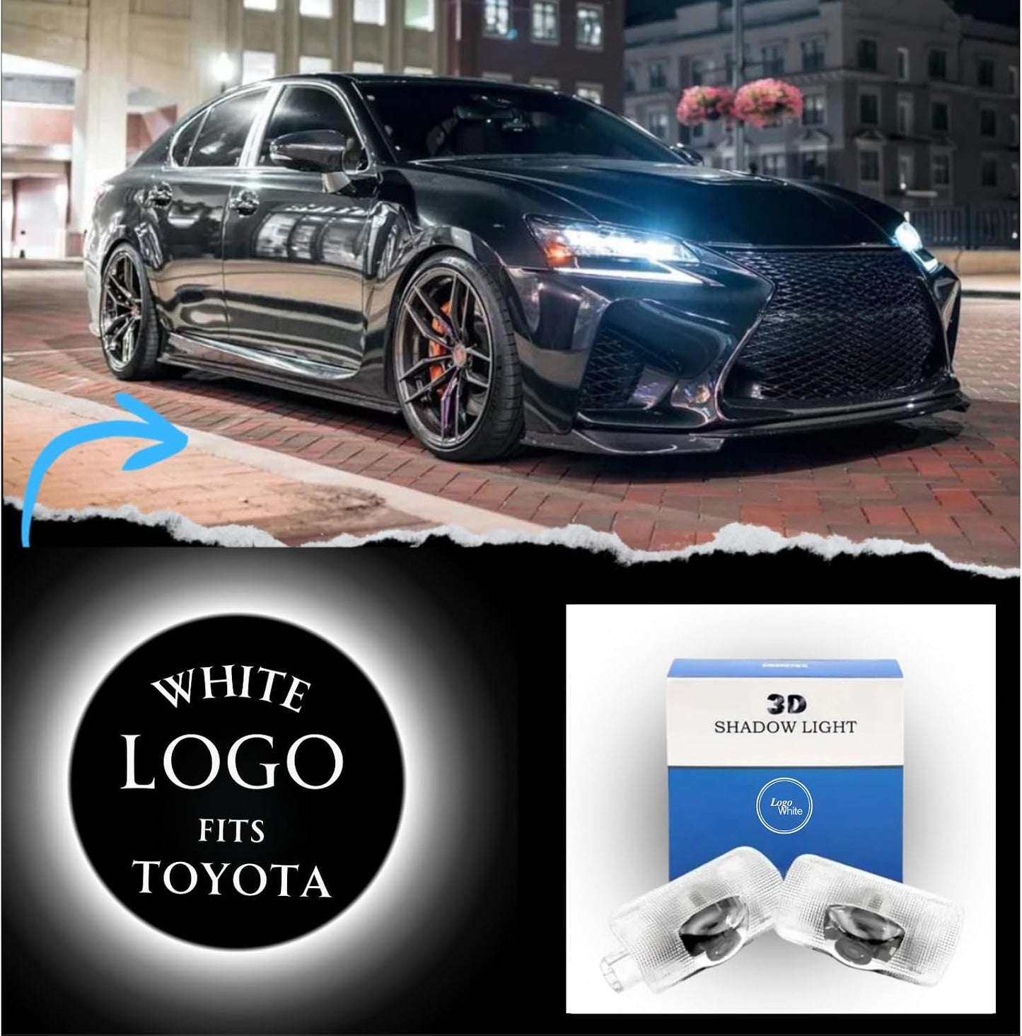 Proyector LED luz bienvenida para Toyota Highlander 4Runner