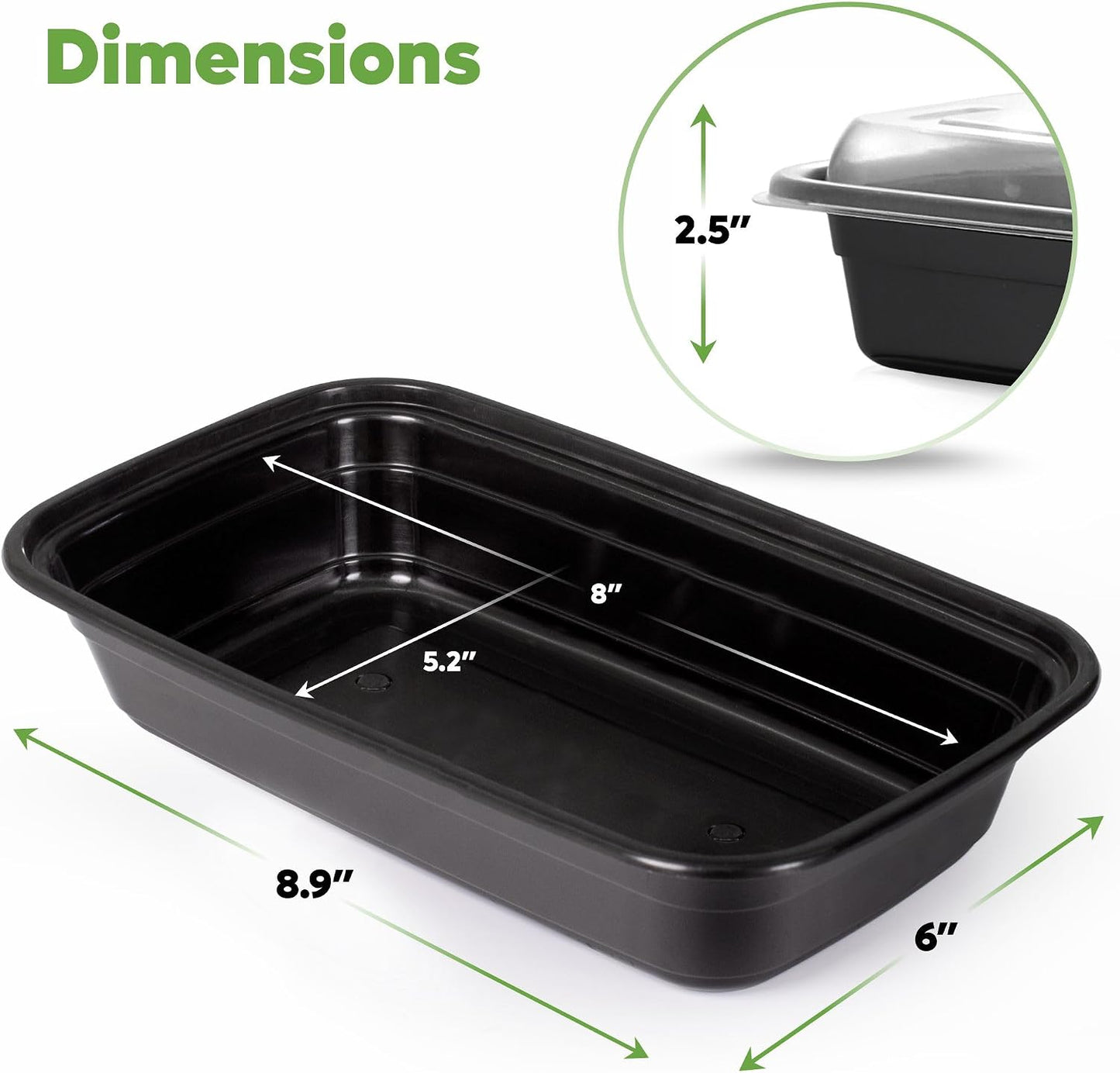 Recipientes servir comida con tapas set 50